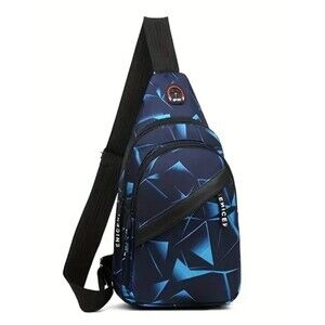 Blue sports style‎ crossbody bag